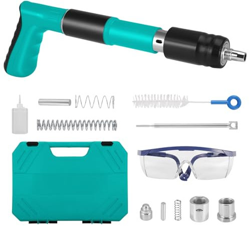 Concrete Nail Gun Kit, 5 Gears Power Adjustable Mini Manual Nail Gun Set, Portable Nail Shooting Machine, Concrete Nail Gun, for Cement Wall、Ceiling Wire Slotting Device
