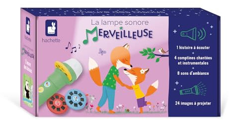 Janod Wunderbare Klanglampe – Die Stunde der Küsse – Geschichtenerzähler für Kinder – Lampe für Kinder erhältlich in 4 Welten – Geschichtenbox für Kinder mitwachsend – Aktivität für Kinder ab 3 Jahren