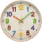 VINILITE Kinder Wanduhr ohne Tickgeräusche 30cm Modern Quartz Lautlos Wanduhr mit Bunte 3D-Zahlen Batteriebetrieben für Kinderzimmer, Küche, Wohnzimmer, Schlafzimmer, Büro