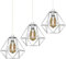 3 Pack White Metal Wire Cage Ceiling Light Shade Easy Fit Lamp Shade, Ceiling Hanging Indoor Pendant Light Lampshade for Living Room, Bedroom, Restarurants (White - 3 Pack)