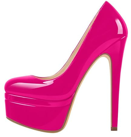 VERISSON Escarpins à plateforme classique pour femme - Talons hauts - Stiletto
