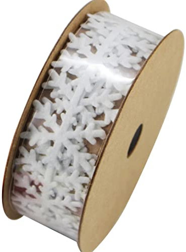 Dorccsi Spitzenbesatz aus Filz zum Nähen, Verzierung, Schneeflockenband, Filzgirlanden zum Selbernähen, Applikationen aus Vliesstoff, Schneeflocken-Filzspitze, DIY-Filzspitze, Nähen von Filzspitze