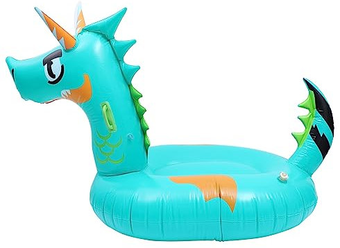 TOYANDONA Adult Floating Bed Dragon Shape Inflatable Swimming Floats Portable Floating Pad for Pool Beach Relaxation