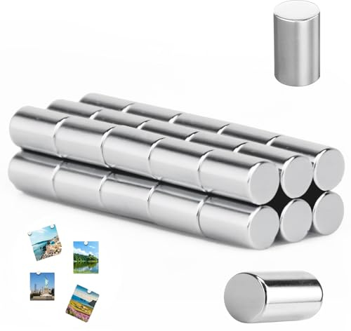 30 Stück Magnet Klein 6x10mm Stabmagnet Extra Stark, Fridge Magnet, Mini Scheibenmagnet, Kühlschrankmagneten, Dekorative Magnete für Kühlschrank, Büro, Magnettafel, Whiteboard, Fotos, Notizen