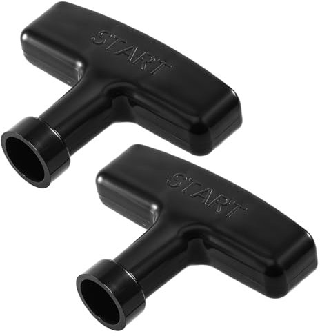 2 Stück Rückstoßstarter-Zuggriff Motorstarter-Griff Schwarz Rückstoßstarter-Griff Generator Rasenmäher Trimmer Kettensäge Zuggriff für Kettensägen, Rasenmäher