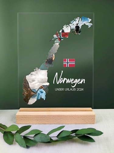 Norwegen Geschenk - Norwegen Deko Acryl Foto Geschenk personalisiert - Oslo, Norwegen Urlaub, Geirangerfjord, Norwegen Geschenkidee, Norwegen Geschenke, Norwegen Souvenir, Reisegutschein