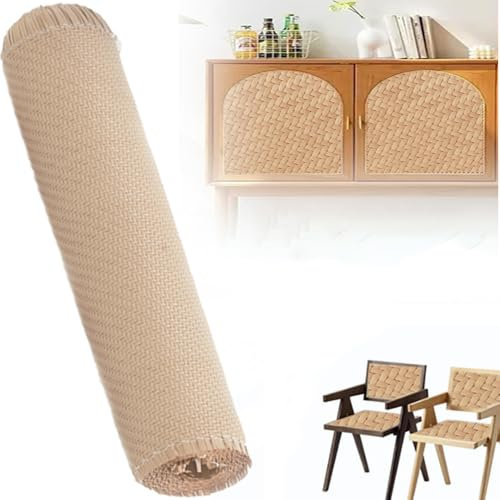 Ratán Rollo PE,Trenza vienesa,Rollo Plancha de Rattan Tejida,ancho de ratán,resistente agua,malla de panal de abeja,silla de trenza vienesa para proyectos de bricolaje (Colores primarios, 40cm x 2 m)