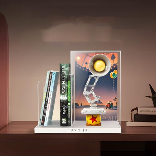 Clear Figures Display Box for LE-GO for 21357 Small Table Lamp Acrylic Dustproof Transparent Custom Display Case,Storage Box (No Model) (Style B)