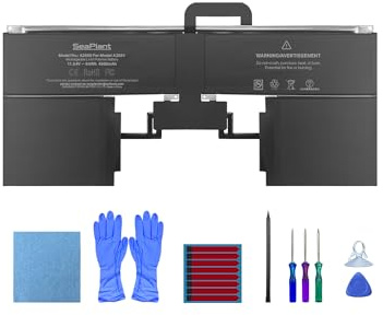 SeaPlant Akku für MacBook Air A2681, 13 Zoll, 2022 M2, A2669 | A3113 (2024 M3); 11,54 V 4600 mAh 54 Wh; Akku A2669; bis zu 1000 Ladezyklen; Werkzeugset mit 3 Schraubendrehern und Anleitung