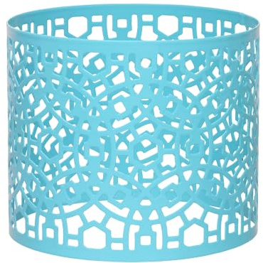 Partylite Duftwachsglas-Aufsatz Mandala, Dekoratives Mandala-Design aus blauem Metall mit Ausschnitten, stilvolle Wohn- und Küchendekoration für Glas-Kerzen, Männer und Frauen.