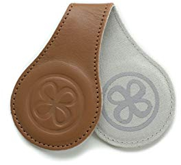 Cloby CBY-CP1-BR Magnet Clips 2er Set Leder braun/Canvas grau