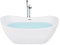 Baignoire Îlot de Forme Ovale en Acrylique Blanc 170 cm Capacité Maximum de 240 Litres et Design Tendance pour Salle de Bain Moderne Beliani