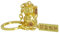 UOOOM Glücksbringer Metall Lucky Cat Schlüsselanhänger 3D Glückliche Katze Anhänger Keychain Hochwertig Geschenk (Golden)