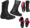 Stivale Pelle Traspirante Omologato Moto Donna Touring Urban Custom Lady Impermeabile Nero 41