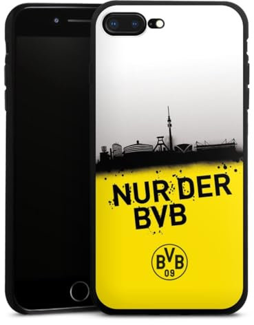 Silikon Hülle kompatibel mit Apple iPhone 7 Plus Case schwarz Handyhülle Borussia Dortmund Statement BVB
