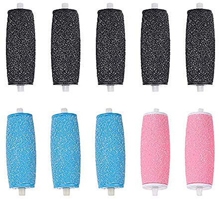 10 Stück Extra Grob Mineral Ersatzrollen Kompatibel Mit Velvet Smooth Hornhautentferner Nachfüll-Rollen mit Diamantpartikeln