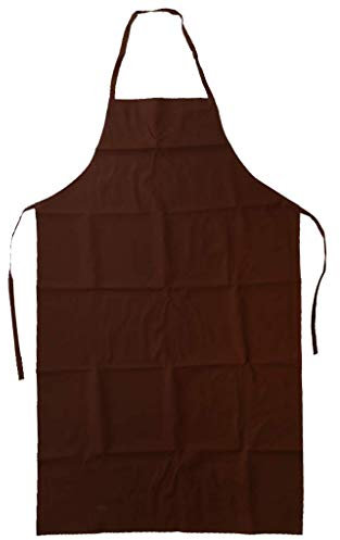 Tubayia Wasserdicht PU-Leder Schürze Grillschürze Kochschürze Küchenschürze für Damen Herren (Braun)
