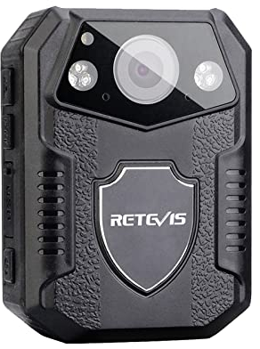 Retevis RT77 Body Cam Mini HD 1080P 21MP Körperkamera Videokamera 150°Blickfeld Sicherheit IR Nachtsicht 2650mAh IP54 Polizeikamera(16GB)