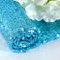 ShinyBeauty Pailletten-Stoff Meterware Schwarz 92 CM Sparkly Glitzernder Stoff, (92 CM, Wasserblau)