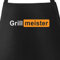 MoonWorks® Grill-Schürze für Männer Aufdruck Grillmeister | Bratwurst Parodie Porno Baumwollschürze Küchenschürze Schwarz unisize