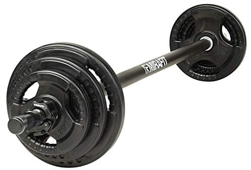 Mirafit Black 20kg Studio Pump Set - For Aerobic Weights Exercise