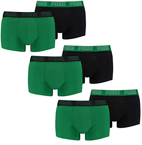PUMA 6 er Pack Short Boxer Boxershorts Men Pant Unterwäsche kurz 100000884, Farbe:004 - Amazon Green, Bekleidungsgröße:L