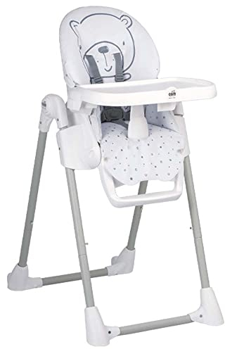 CAM Il Mondo del Bambino - art.S2250/C247 - Seggiolone Pappananna - made in Italy - ideale da 0 a 36 mesi - TEDDY GRIGIO