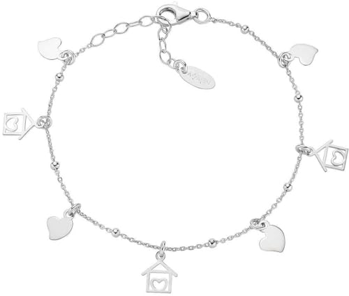 Amen BRLACUCAB1 Damen-Armband Herzen, Sterling-Silber
