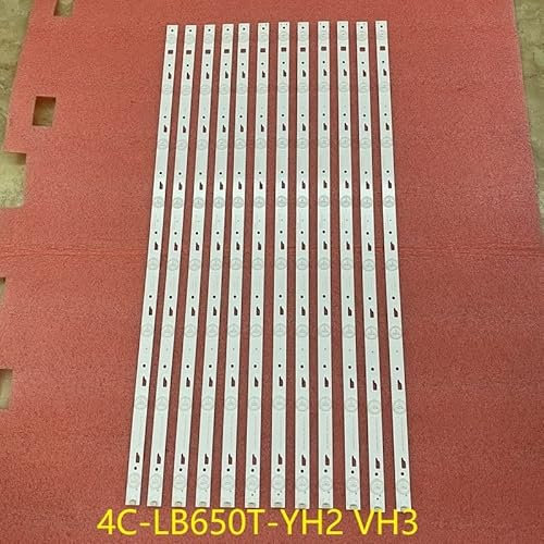 Keneddng 12 pcs/Set LED Barre de Blacklight for Thomson 6 5UA6606 L65E5800A 4C-LB650T-YH3 LVU650CC 4C-LB650T-VH3 TCL_ODM_65 0D30_3030C_12x8 (Color : 24 PCS for 2 TV)