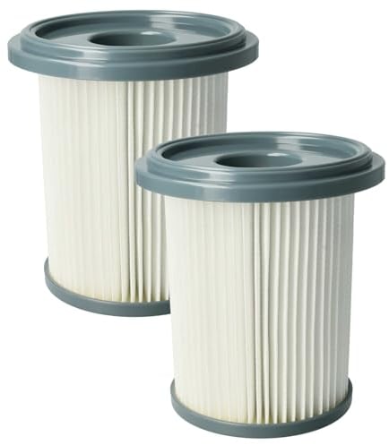vhbw 2x filtre compatible avec Philips FC8712, FC8716, FC8724, FC8724/01, FC8714, FC8720, FC8722 aspirateur - filtre HEPA gris foncé/blanc