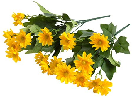 Botanic-Haus künstlicher Margeritenbusch/künstliche Margerite mit 7 Stielen Farbe: gelb (2 Stück)