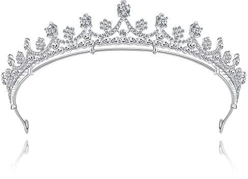 Lovelyshop Shinny Zirkone Zarte königliche Braut Legierung Tiara für Hochzeit Party Quinceanera
