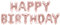 FLG | Happy Birthday Party Ballons Farbe: Rosé - Größe: 40cm - Folienballons Geburtstag Ballons Deko Set mit Strohhalm und Schnur (Rosé)