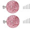 Yurosiay 2 Stück Schrankknöpfe Glitzernde Strass Schrankgriffe Strass Türgriffe mit 10 Schrauben Möbelknopf Diamant Schubladenknöpfe Runder Kristallknopf für Kommode Kleiderschrank Rosa