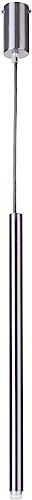 Licht-Erlebnisse Pendelleuchte Silber Modern THEANO Zylinder Ø5cm rund G9 minimalistische Hängelampe Esstisch Wohnzimmer