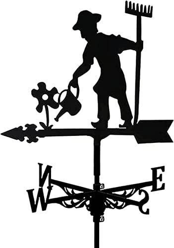 Leuchtturm-Wetterfahne aus Metall, Vintage-Wetterfahne, Windrichtungsanzeiger für den Außenbereich, Garten, Dach, Koppel, Dekoration, Windfahne