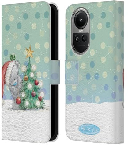 Head Case Designs Officially Licensed Me To You Christmas Tree Classic Tatty Teddy Leather Wallet Case Compatible With Oppo Reno10 5G / Reno10 Pro 5G