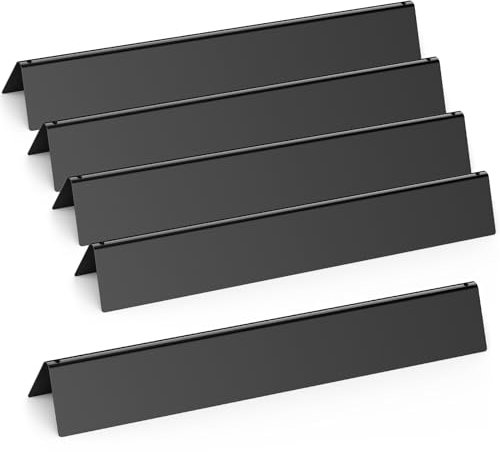 Gardenz 7537 Flavorizer Bar in Porcellana Acciaio, 5 Pezzi Bruciatore Piastra Diffusore Accessori per Weber Spirit I&II 300, Spirit 700 E310 E320 (con manopole di Controllo Laterali)
