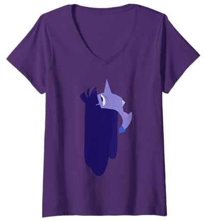 Donna Disney and Pixar’s Inside Out 2 Ennui Costume Big Face Maglietta con Collo a V