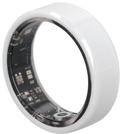 Asixxsix Smart Ring, IP68 Wasserdichter Keramik-BT-Gesundheits-Tracker-Ring, Schrittzähler-Gesundheitsschlafüberwachung, Tragbar Dünnster Smart-Ring, Tracking-Ring für (Nr. 10)