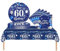 37pcs Navy Silver 60th Birthday Decorations for Women,Men Happy 60th Birthday Tablecloth Paper Plates and Napkins Serviettes for 60th Birthday Table Decorations for Adults,Him,Her 60th Birthday Gifts