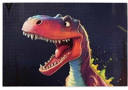 Big-Mouthed Dinosaur Jigsaw Puzzles1000 Piece Educational Intellectual Wooden Puzzles, Fun Puzzles, Stress Relieving Puzzles