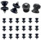 Juego de 22 Clips de Grapas Coche Paneles de Puerta, Clips de Fijación para VW T5, 7L6868243, Clips de Montaje para T5, A1 A4 A5 A6 A7 A8 Q5 Q7 RS5, Golf 5 6 7, Polo