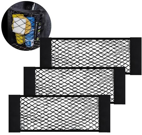GTLM 4PCS Kofferraum Organizer Klett,Dehnbarer Auto-Kofferraum-Organizer mit 2 Installationsmethoden,Universal Auto Organizer Kofferraum Kofferraumtaschen Passend Für Auto LKW SUV Van (60x25cm/3PCS)
