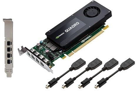 Nvidia Quadro K1200 4GB Professional Graphics Card – 512 Cuda Cores, 3840 x 2160 Support, 4x Mini DisplayPorts, Low Profile, Single Slot, Low Power: 45W (Renewed)