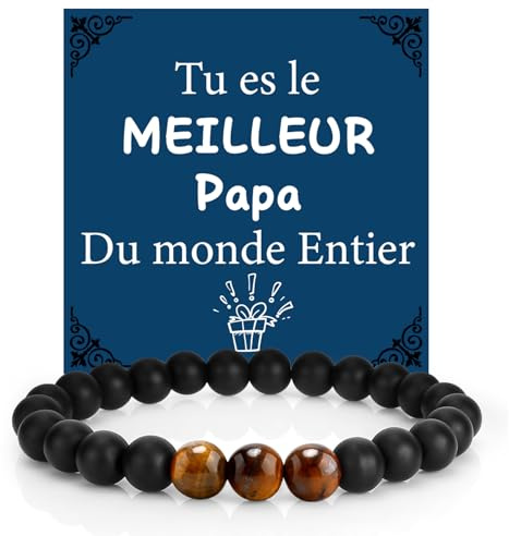 Kiopdse Cadeau Papa Noel - Idee Cadeau Fete Des Peres,Cadeaux Papa Anniversaire Noël,Cadeaux Fête Des Pères Saint Valentin pour Homme Retraite Original,Bracelet Papas