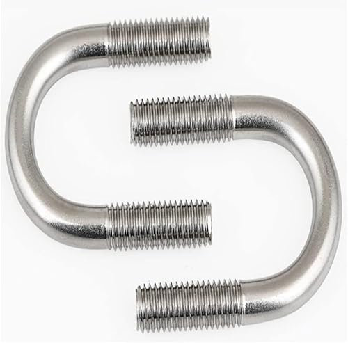 Bolt Lock U-Bolts,U Bolt M6*8-M6*133 Stainless Steel U-screw Type Bolt Pipe Clamp for Fastening(25mm 5pcs)