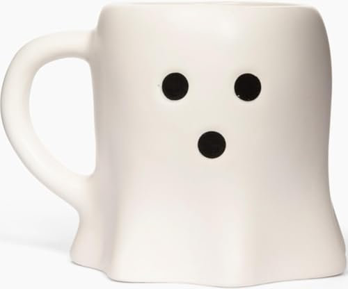 Geist Tasse, 440ml Geister Tasse Kaffee, Halloween Tasse Mit Deckel Geister Keramik, 3D Halloween Tasse Geistertasse, Halloween Mug Cute Ghost Mug Gespenster Tasse Geistertasse (1PC)