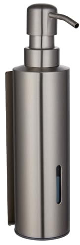 PLUSSEN Seifenspender Duschgelspender Shampoospender, Edelstahl 250 ml (SUS304), Glänzend, zur Wandmontage(15-Silber)