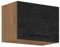 Mirjan24 Küchenschränke Woodline Unterschrank Spülenunterschrank Herdumbauschrank Eckunterschrank Geschirrspülerblende Küchenzeile (Eiche Lancelot/Dark Wood, Hängeschrank 50 GU-36 1F)
